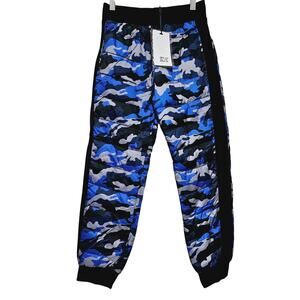 QLZ Snowpants Boys Size 6 Blue Camo Pockets Winter Layer New